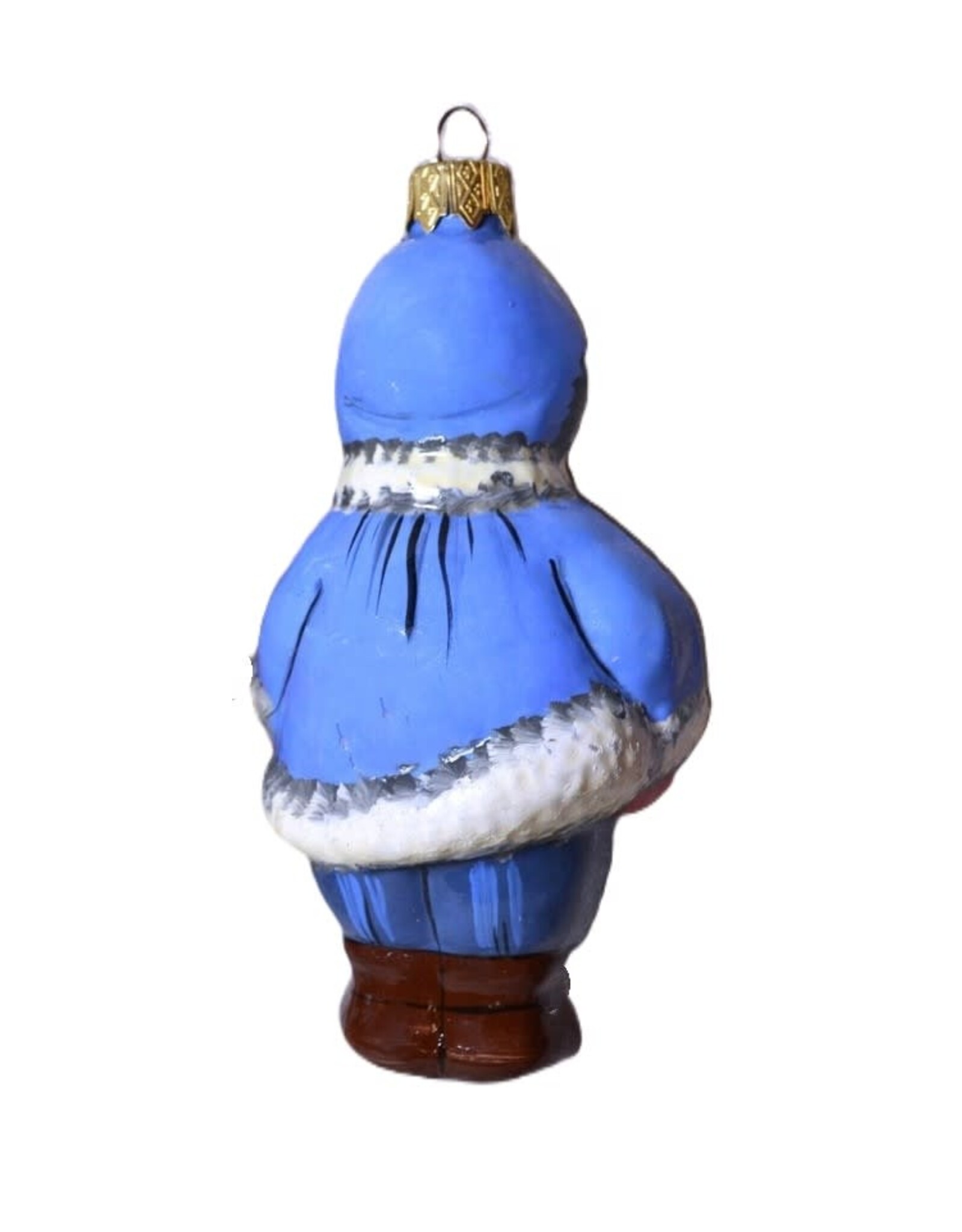 Hand Painted Winter Boy Glass Ornament