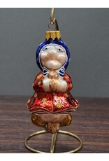 Hand Painted Baba Yaga Glass Ornament