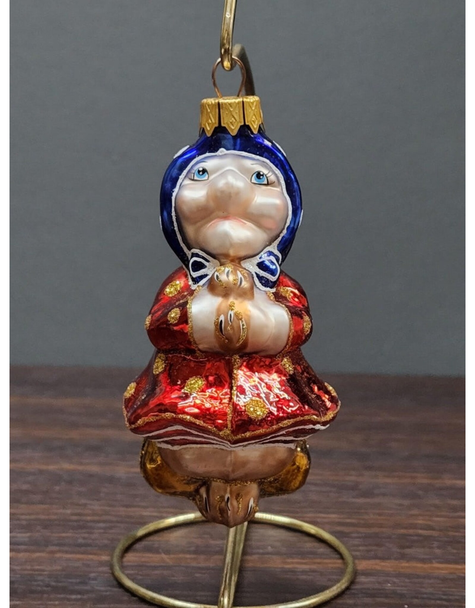 Hand Painted Baba Yaga Glass Ornament