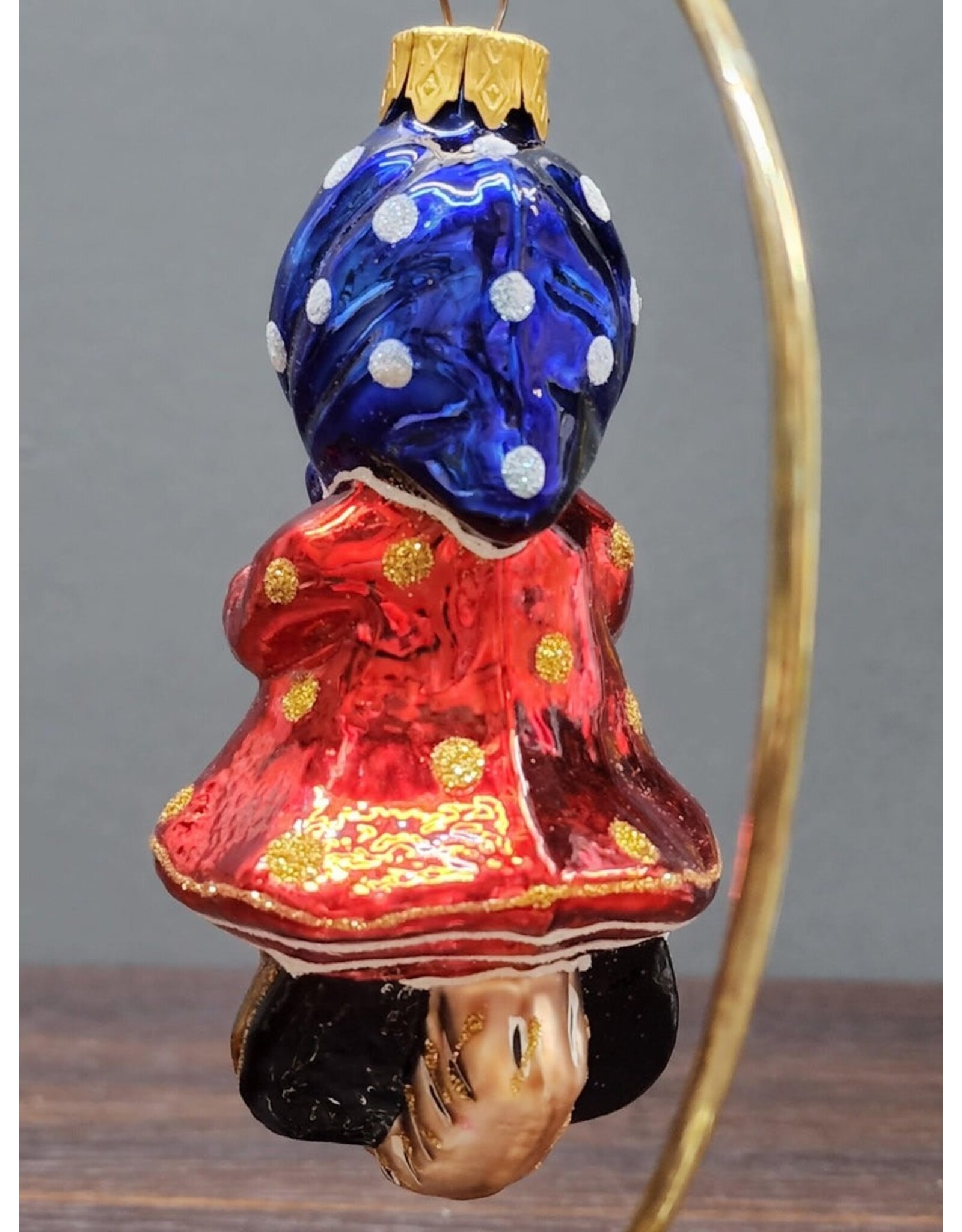 Hand Painted Baba Yaga Glass Ornament