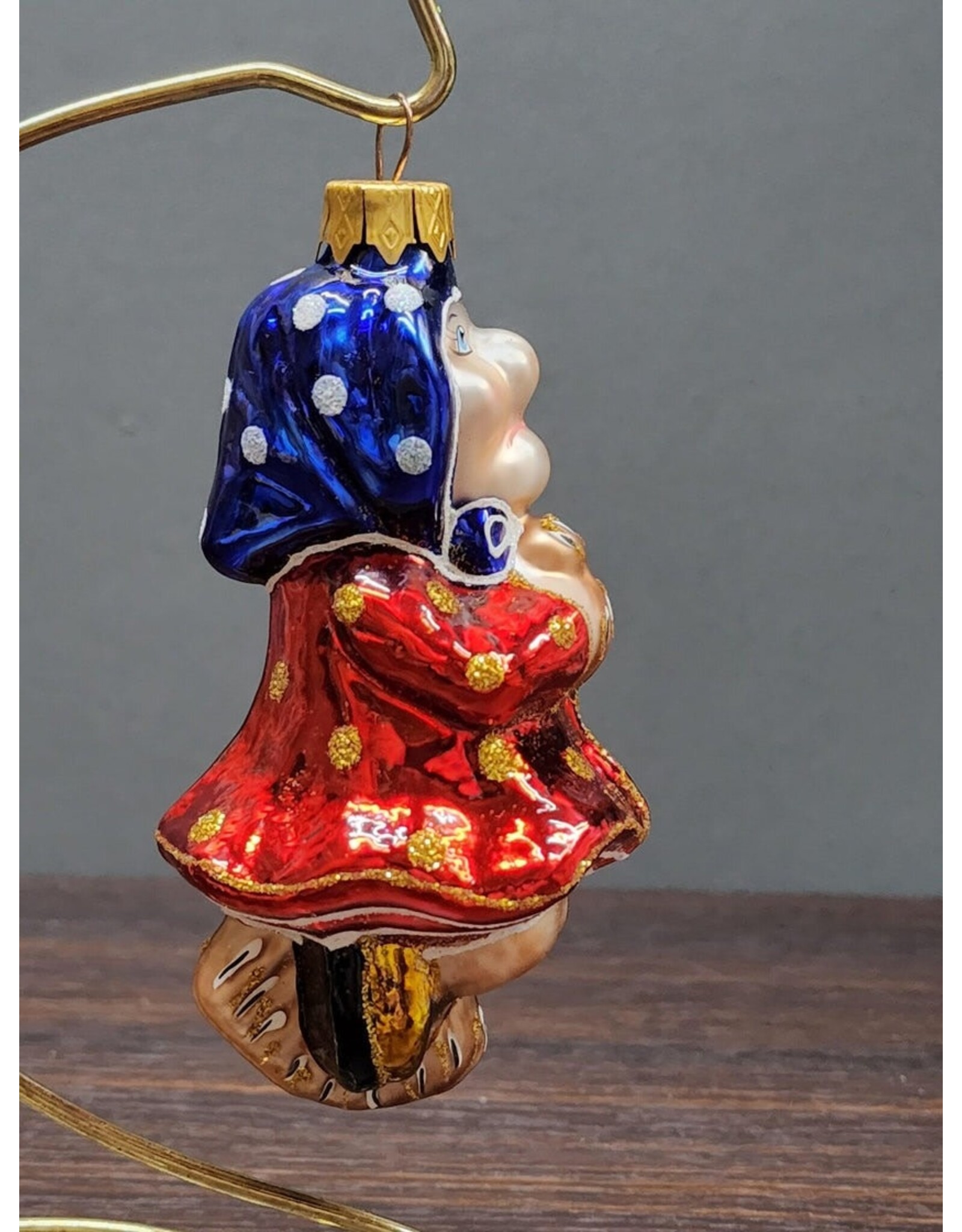 Hand Painted Baba Yaga Glass Ornament