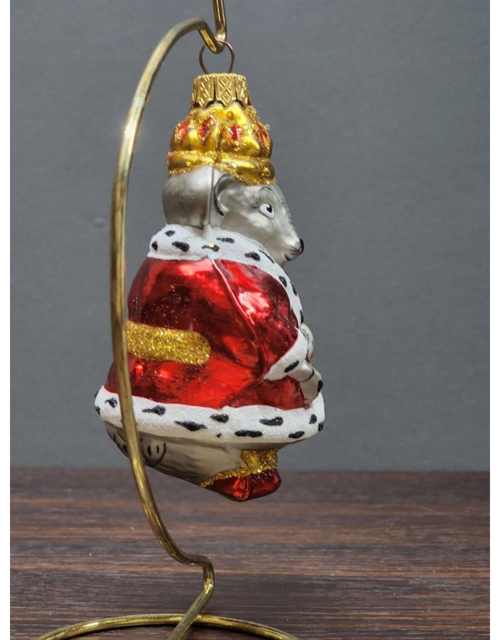 Hand Painted Rat King Glass Ornament