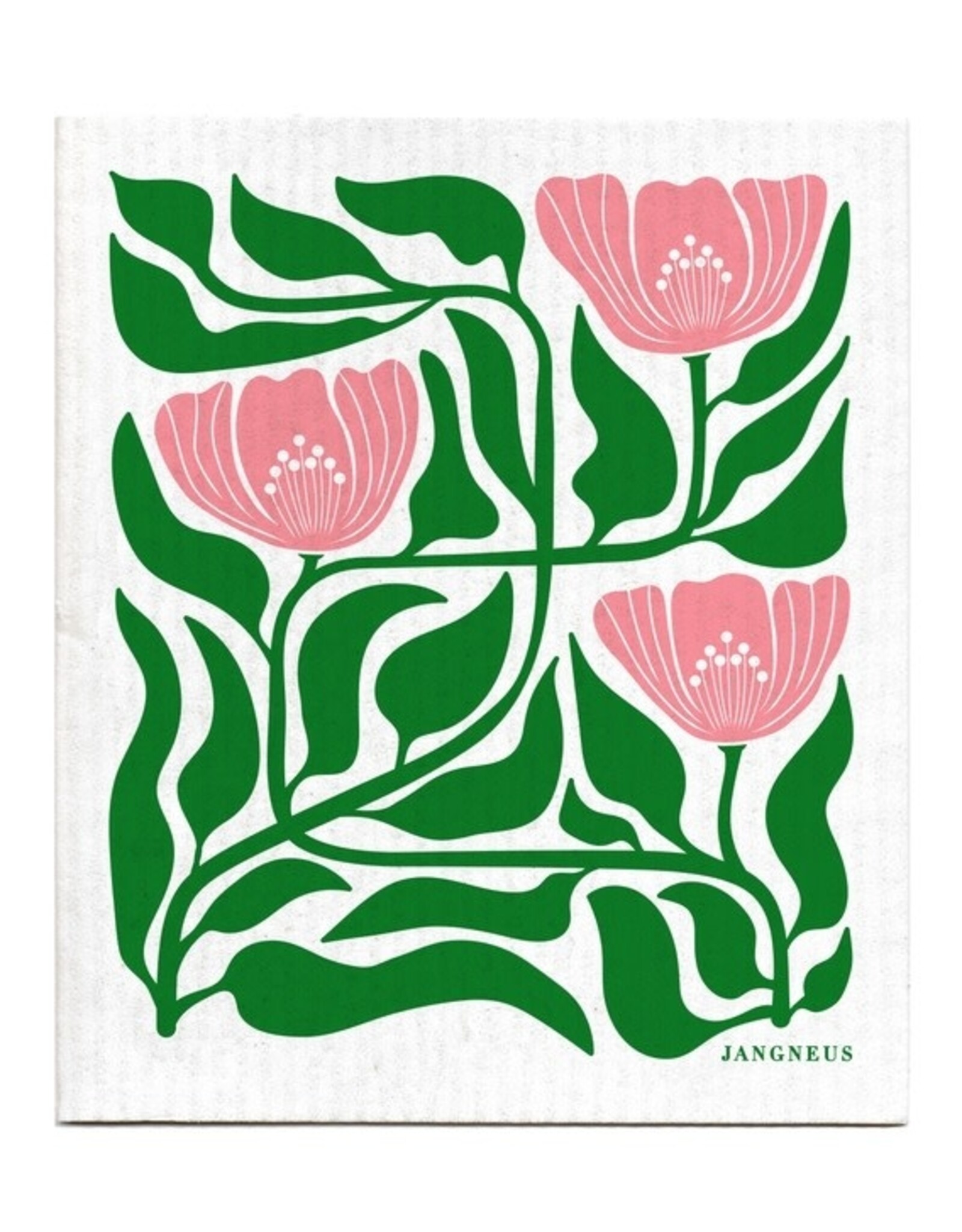 Pink Flower Swedish Dishcloth