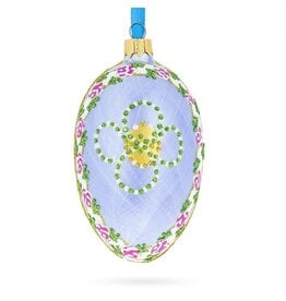 Fabergé Inspired 1907  Garlands Glass Egg Ornament