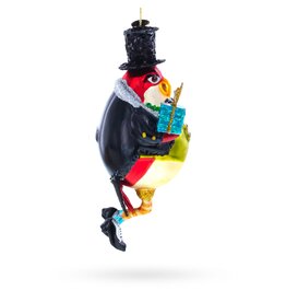 Sir Penguin Glass Ornament