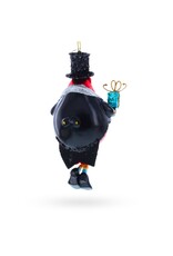 Sir Penguin Glass Ornament