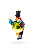 Sir Penguin Glass Ornament