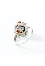 Baltic Amber Mosaic Cloud Orb Ring Baltic Amber Mosaic Cloud Orb Ring