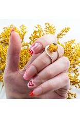 Cosmic Embrace Citrine Baltic Amber Ring