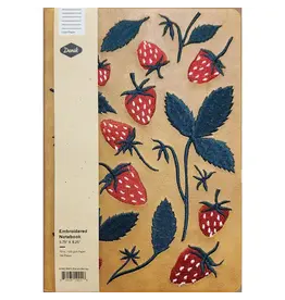 Wild Strawberries Embroidered Journal