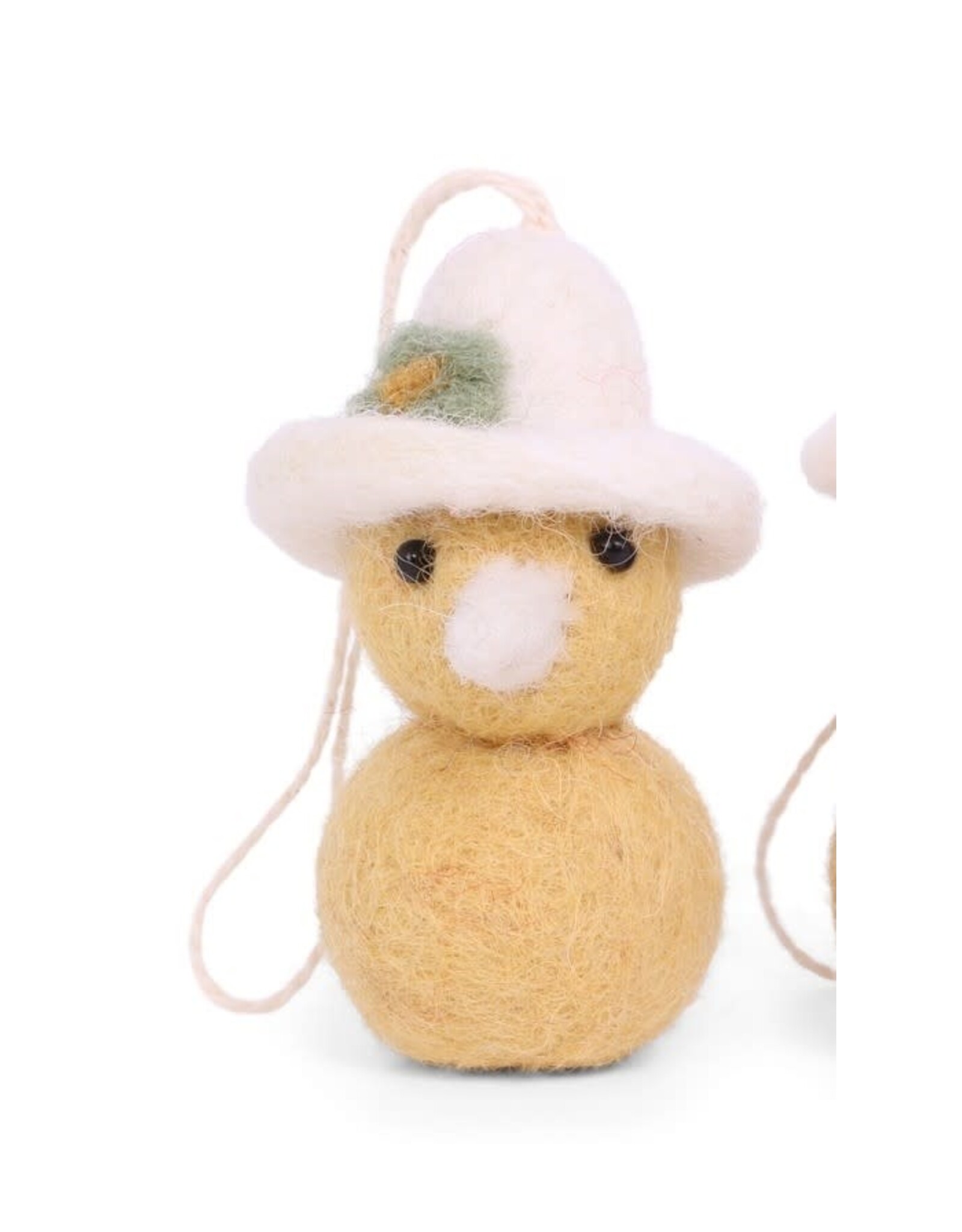Felt Chick with Hat Ornament
