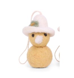Felt Chick with Hat Ornament