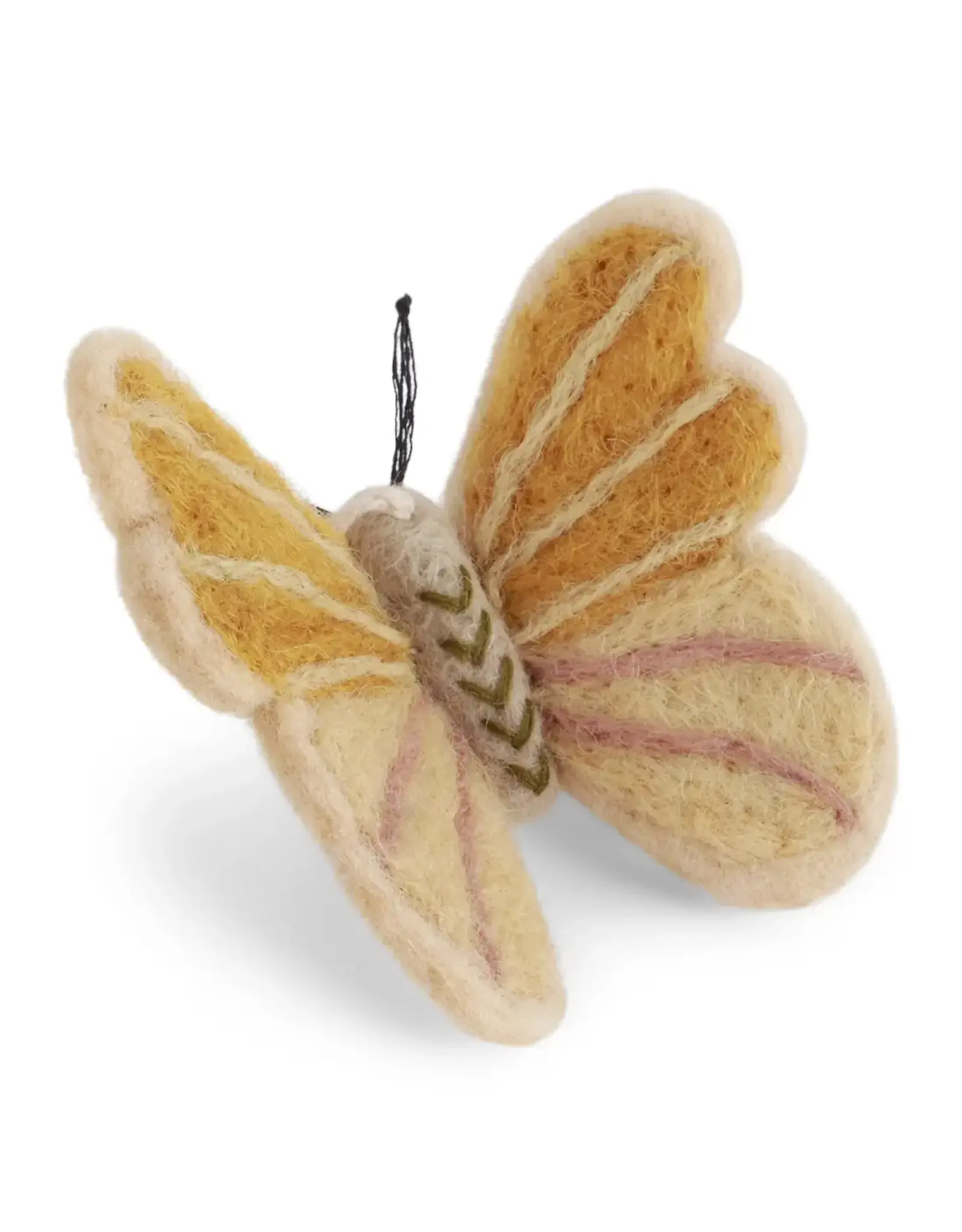 Felt Yellow Butterfly Ornament