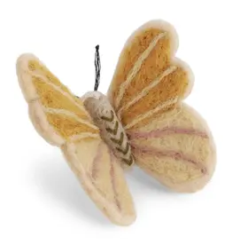 Felt Yellow Butterfly Ornament
