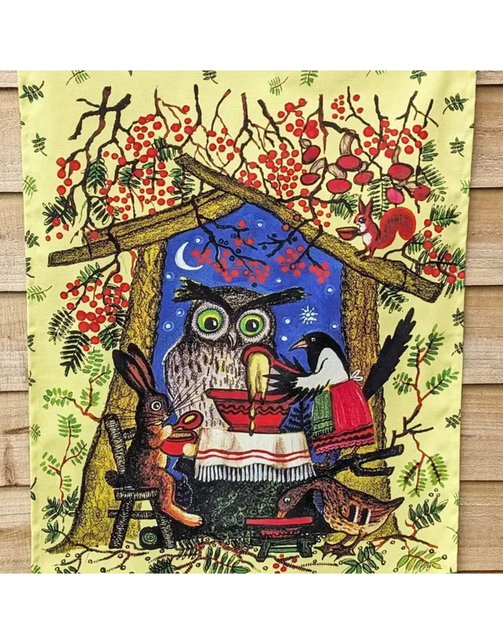 Magpie's Dinner Guests Tea Towel
