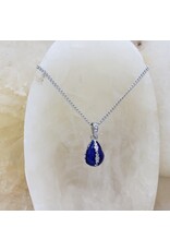 Jeweled Blue Egg Fabergé Egg Pendant Necklace