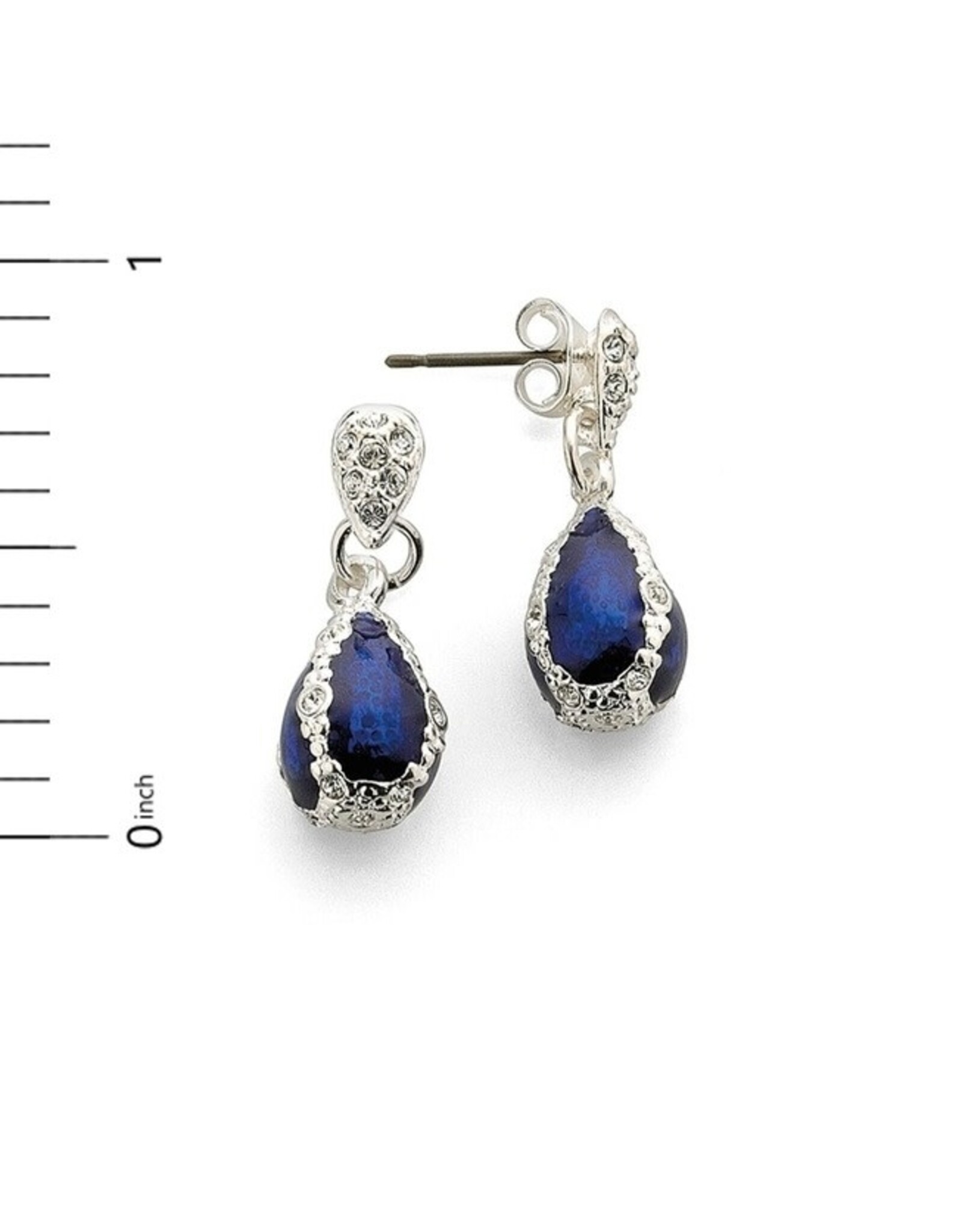Jeweled Blue Egg Fabergé Egg Earrings