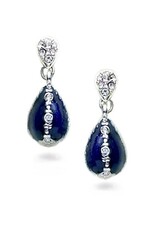 Jeweled Blue Egg Fabergé Egg Earrings