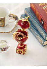 Red Fabergé Inspired Egg w/ Horse Trinket Box