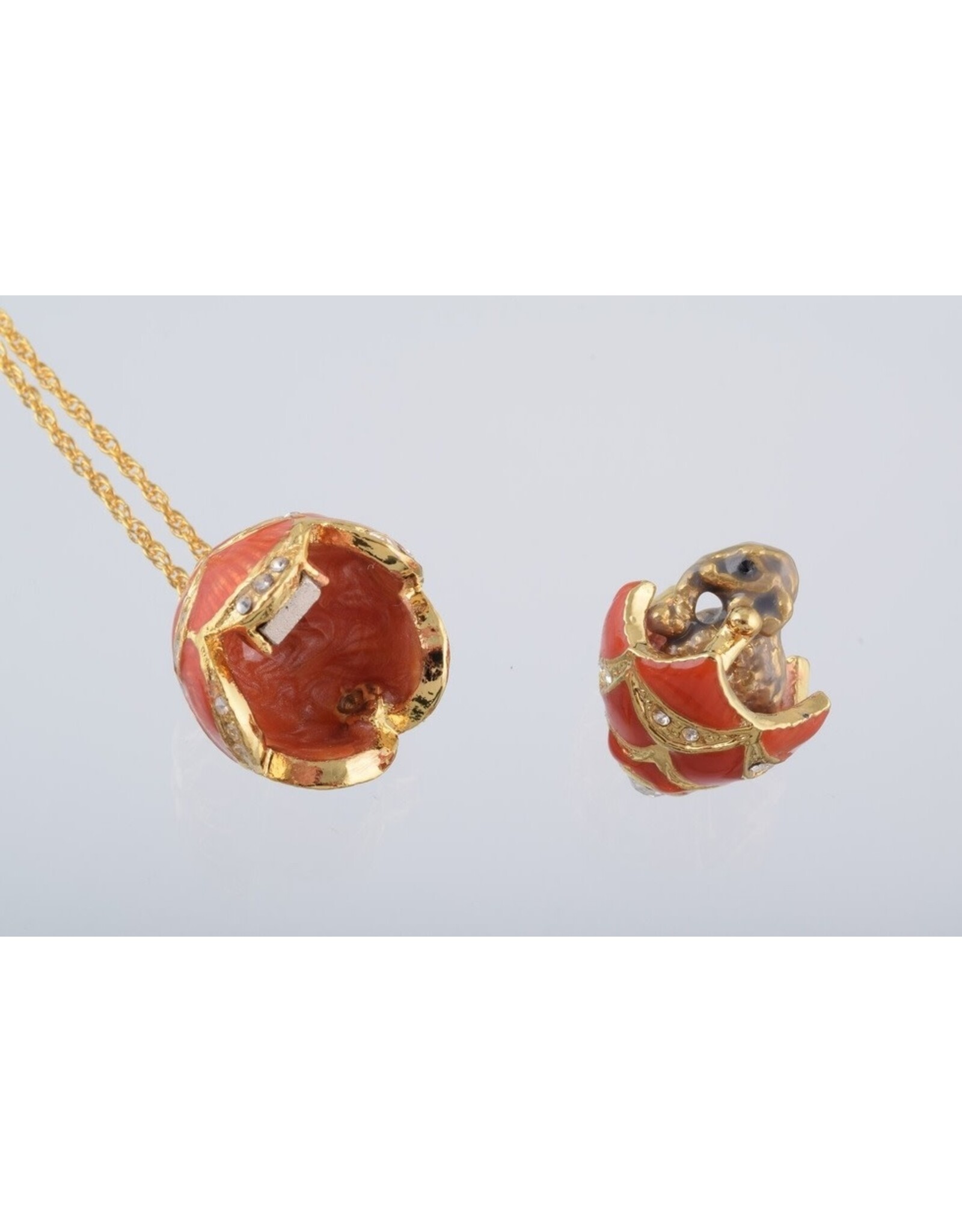 Elepahant Charm Fabergé Inspired Pendant Necklace
