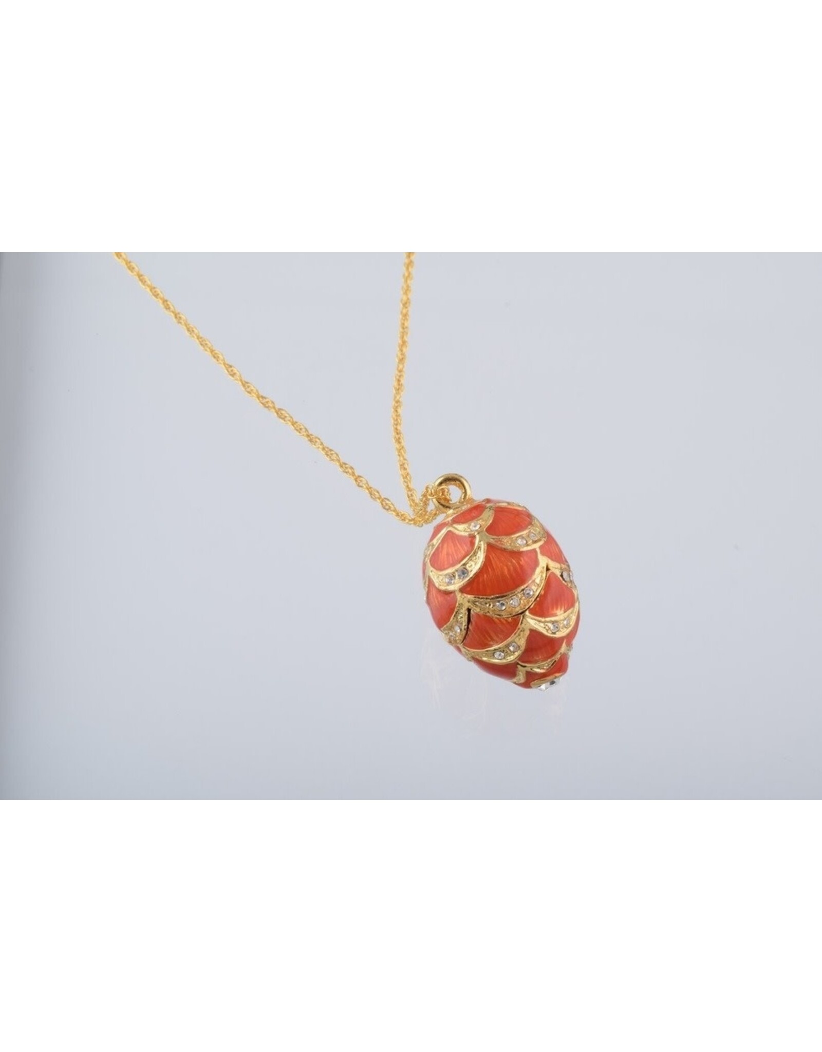 Elepahant Charm Fabergé Inspired Pendant Necklace