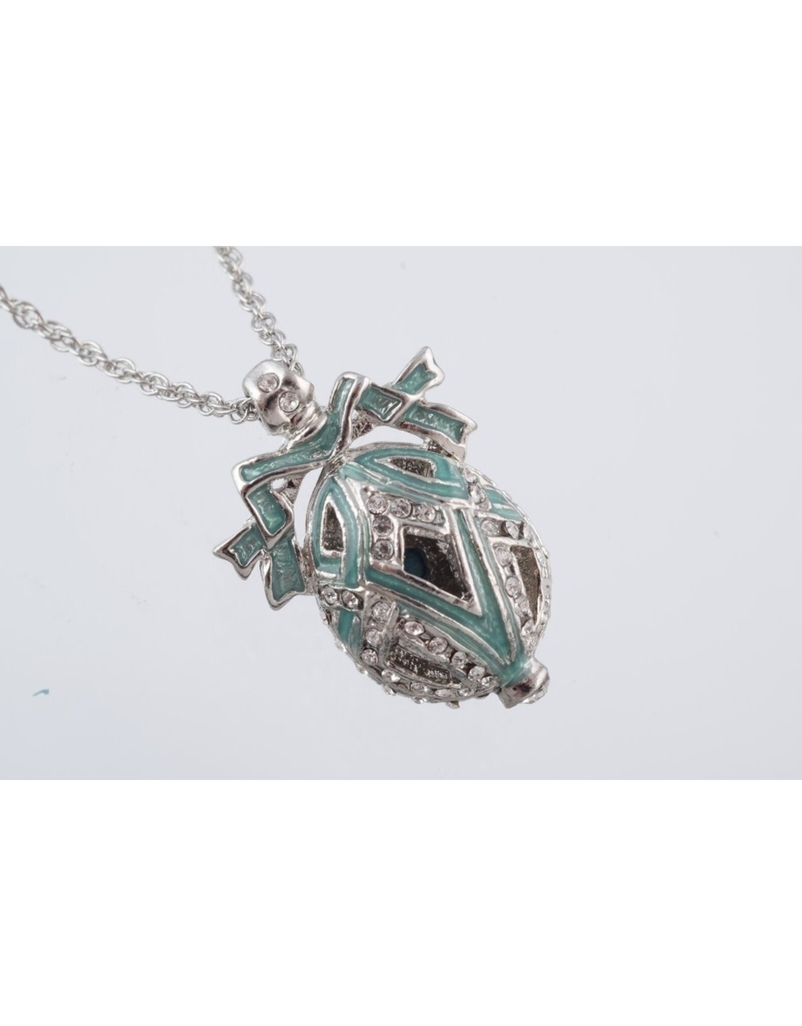 Royal Treasure Fabergé Inspired Egg Pendant Necklace