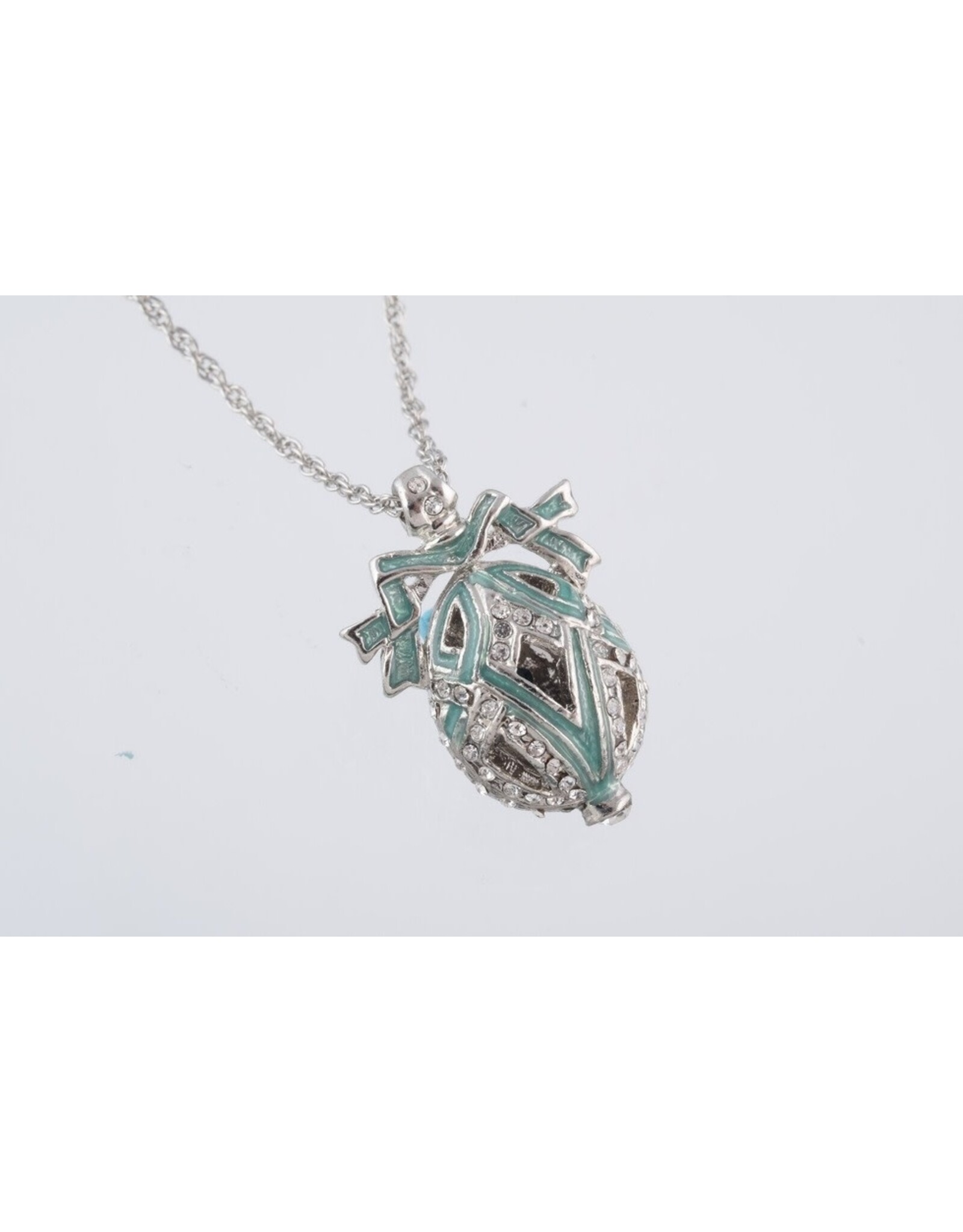 Royal Treasure Fabergé Inspired Egg Pendant Necklace
