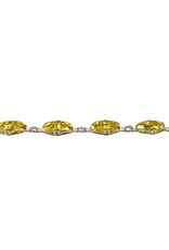 Citrine Baltic Amber Sterling SIlver Bracelet