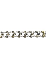 Interwoven Tears Chartruese Baltic Amber Sterling Silver Bracelet