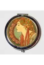 Art Nouveau Mucha Profile Compact MIrror