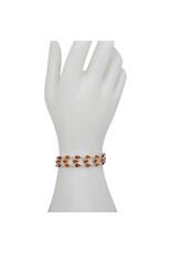 Interwoven Tears Cognac Amber Sterling Silver Bracelet