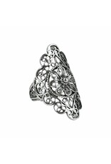 Filigree Lace Sterling Silver Ring Size 6