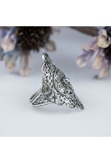 Filigree Lace Sterling Silver Ring Size 6