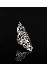 Filigranist Peacock Filigree Sterling Silver Ring Size 6