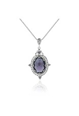 Grand Duchess Anastasia Nikolaevna Amethyst Sterling Silver Necklace