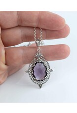 Grand Duchess Anastasia Nikolaevna Amethyst Sterling Silver Necklace