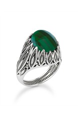 Fortitude Malachite Sterling Silver Ring Size 6