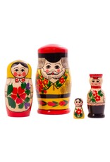 Semenov Man with Family Nesting Set 4 pc