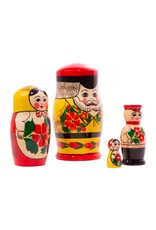 Semenov Man with Family Nesting Set 4 pc