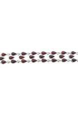 Interwoven Tears Cherry Baltic Amber Sterling Silver Bracelet