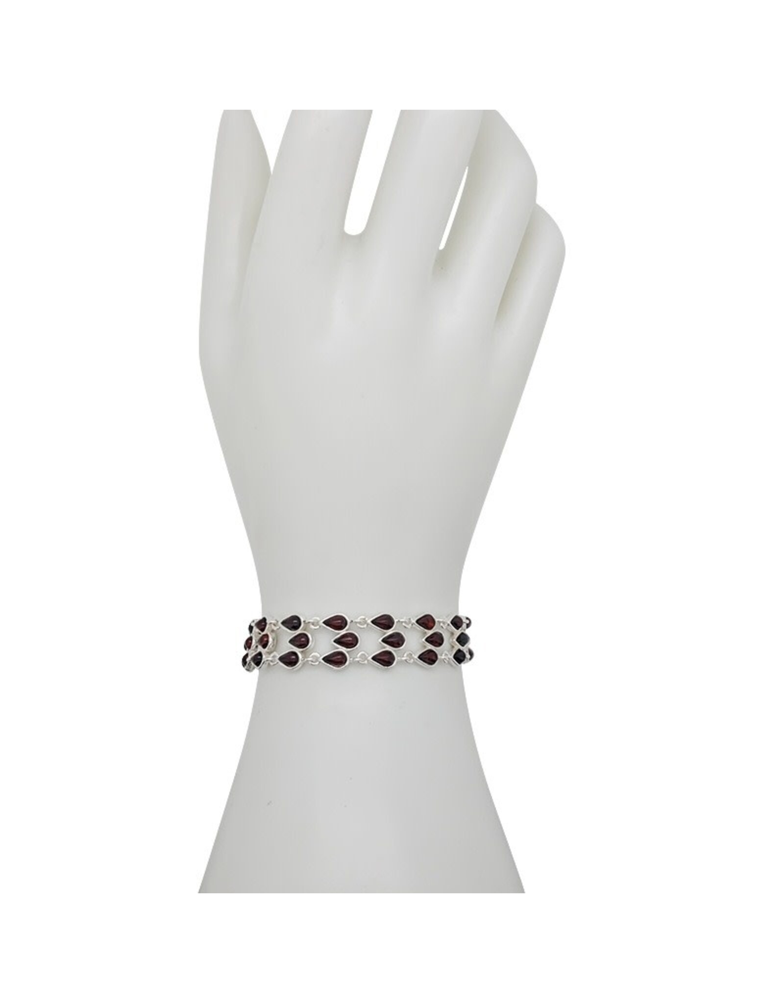 Interwoven Tears Cherry Baltic Amber Sterling Silver Bracelet