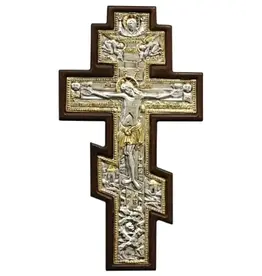 Holy Cross Crucifixion Engraved Sterling Silver Icon