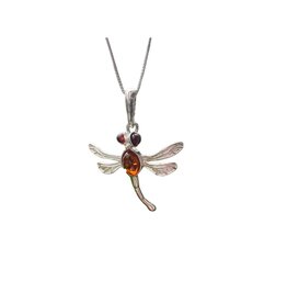 Baltic Amber Dragonfly 925 Sterling SilverPendant