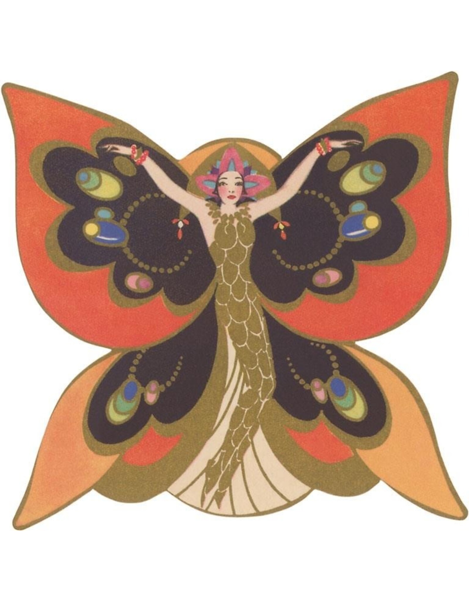 Art Nouveau Butterfly Enchantress Sticker