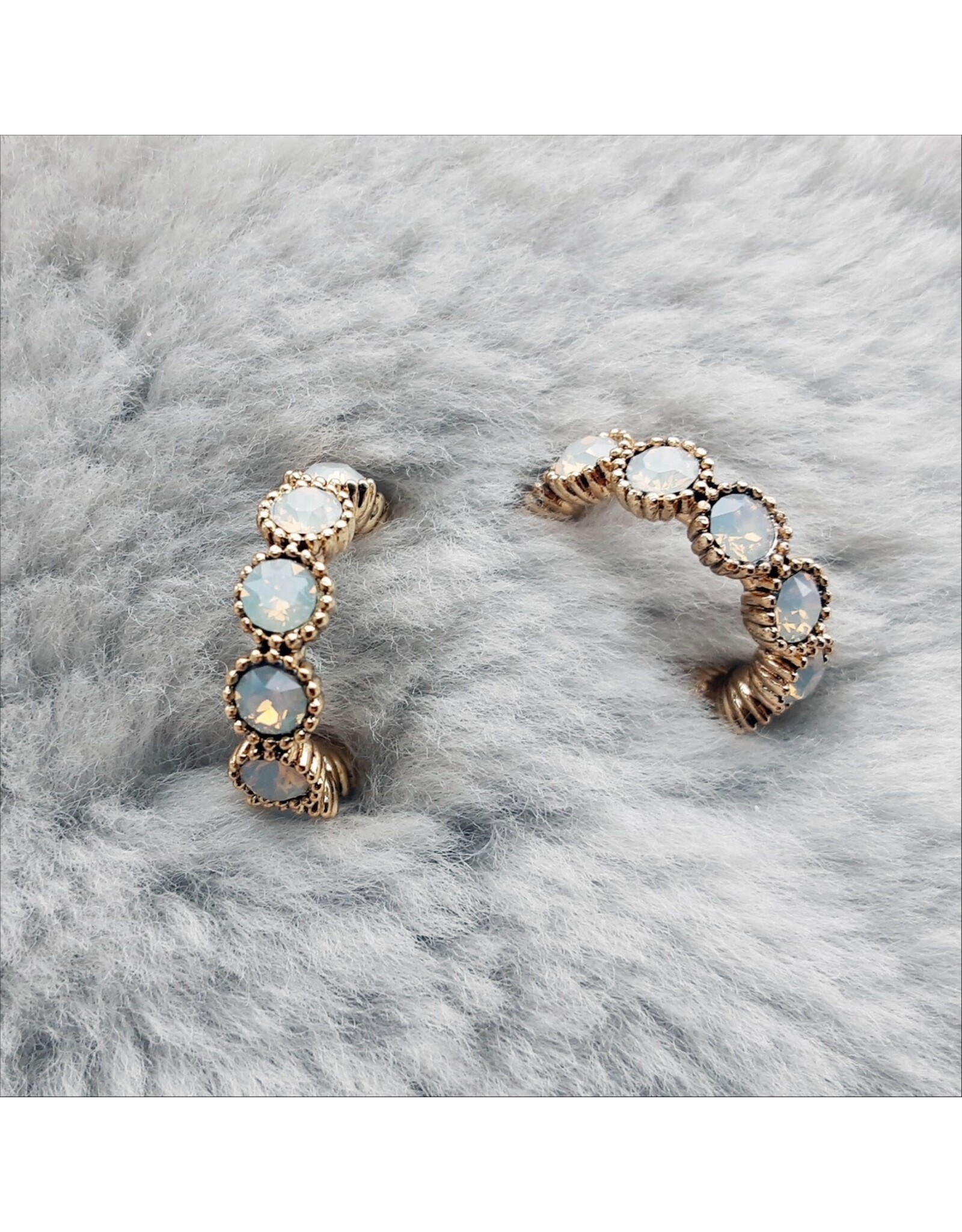 Etheral Glow Eternity Hoop Earrings