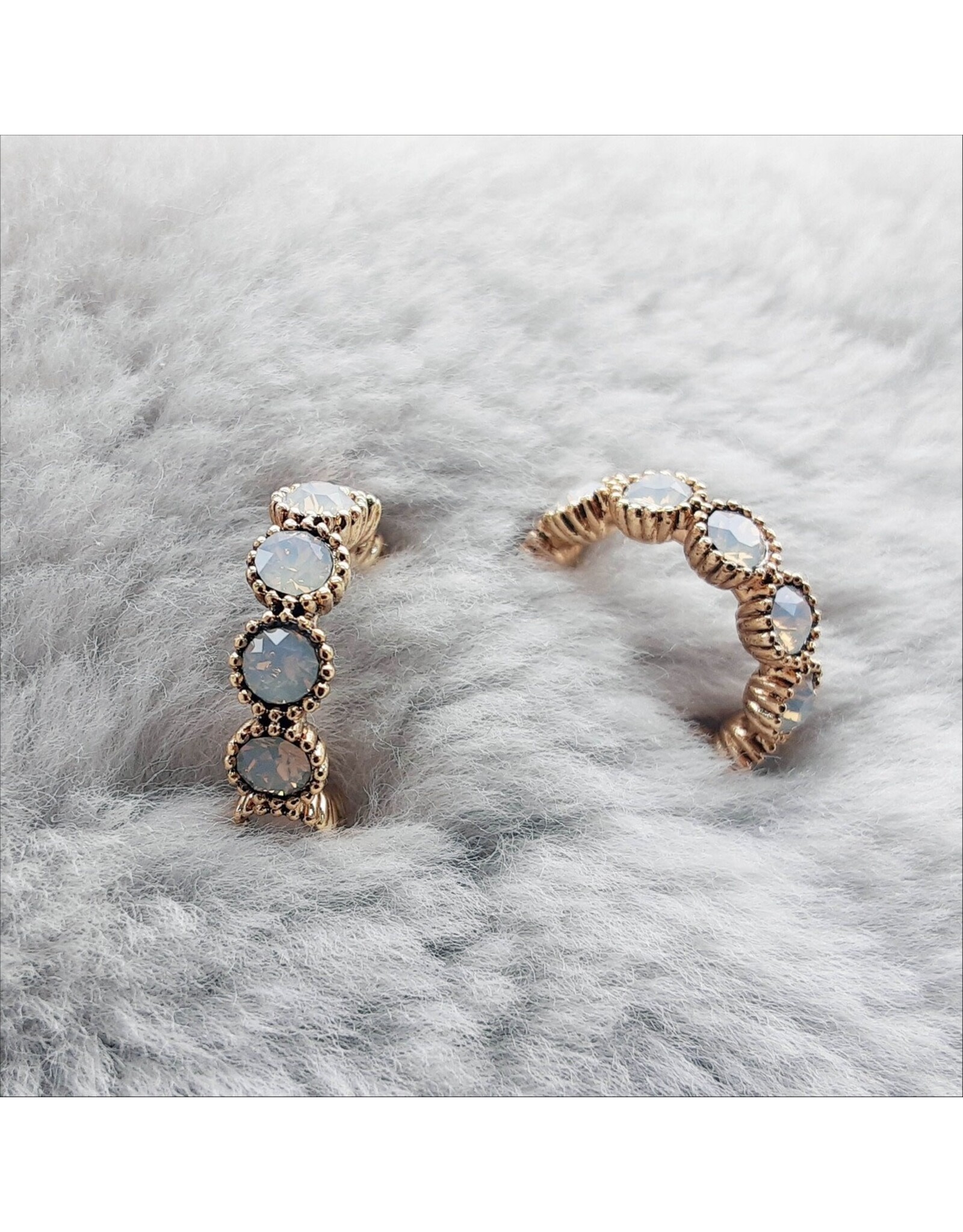 Etheral Glow Eternity Hoop Earrings