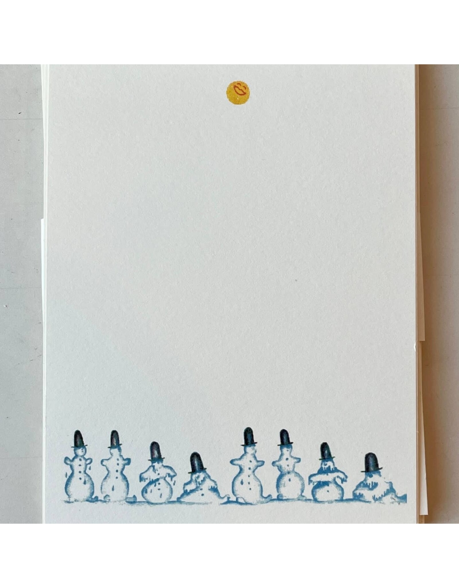 Melting Snowman Stationary Set