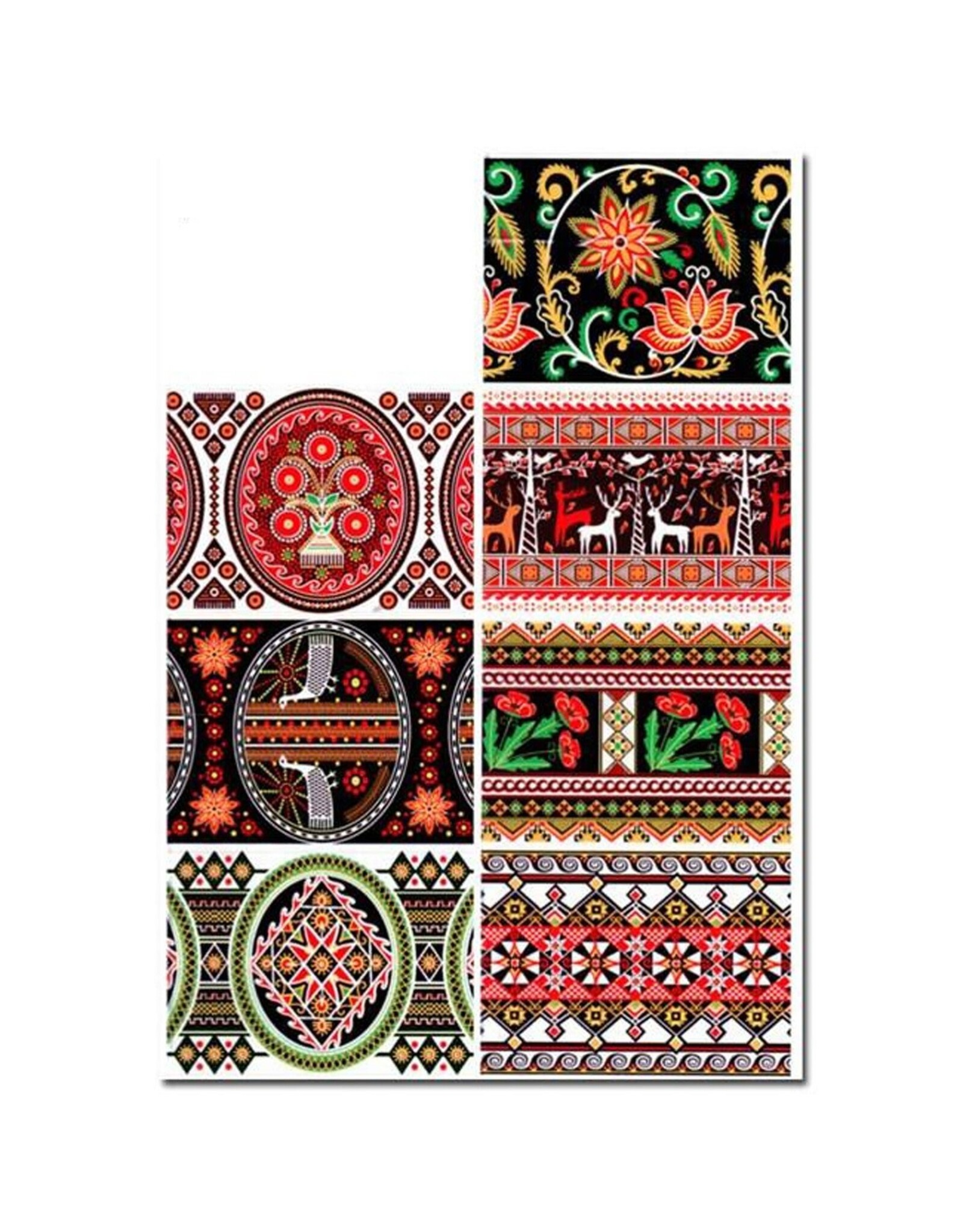 Pysanky Egg Wraps (Green/Red)