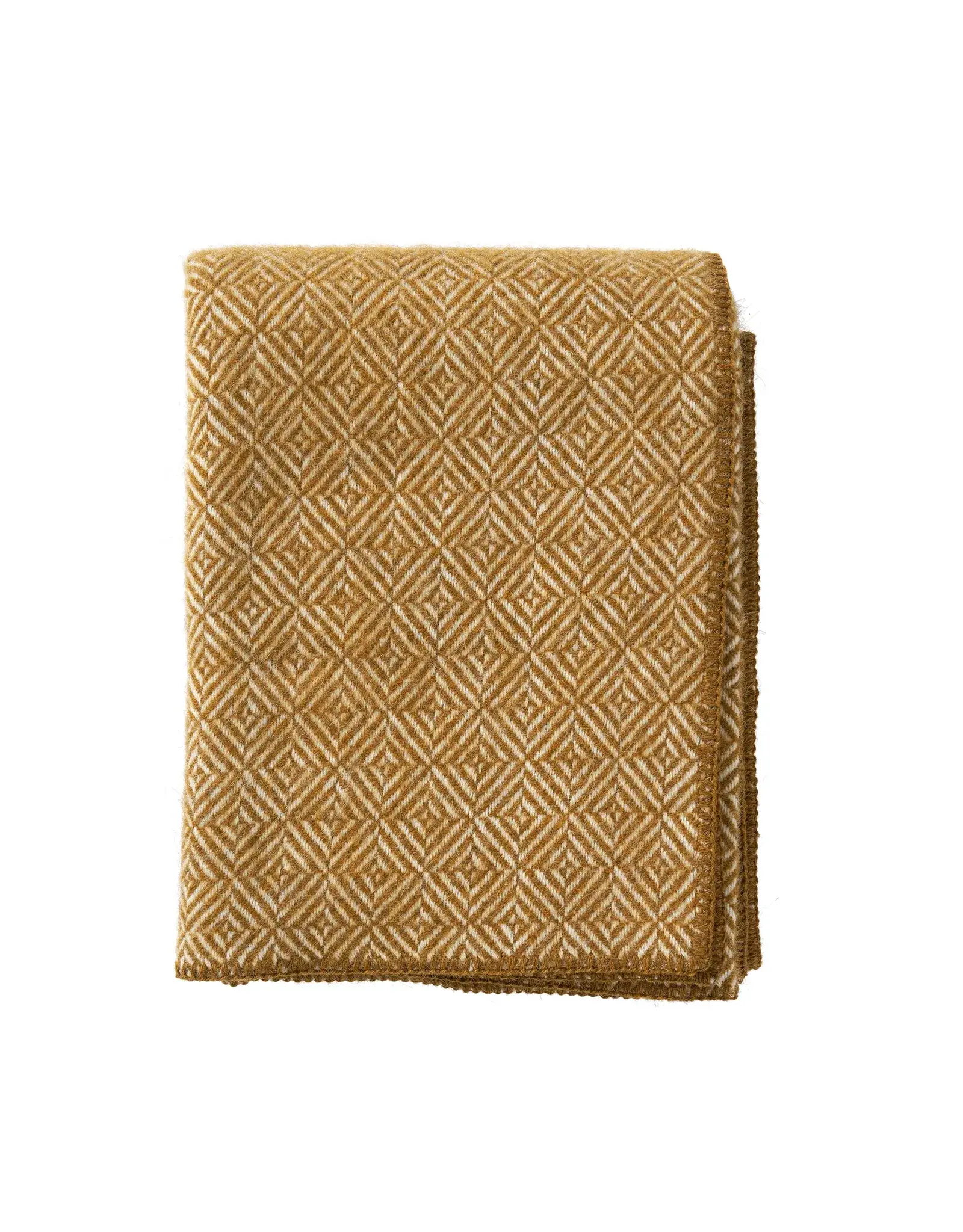 Diamonds Alpaca & Lambswool Blanket in Caramel