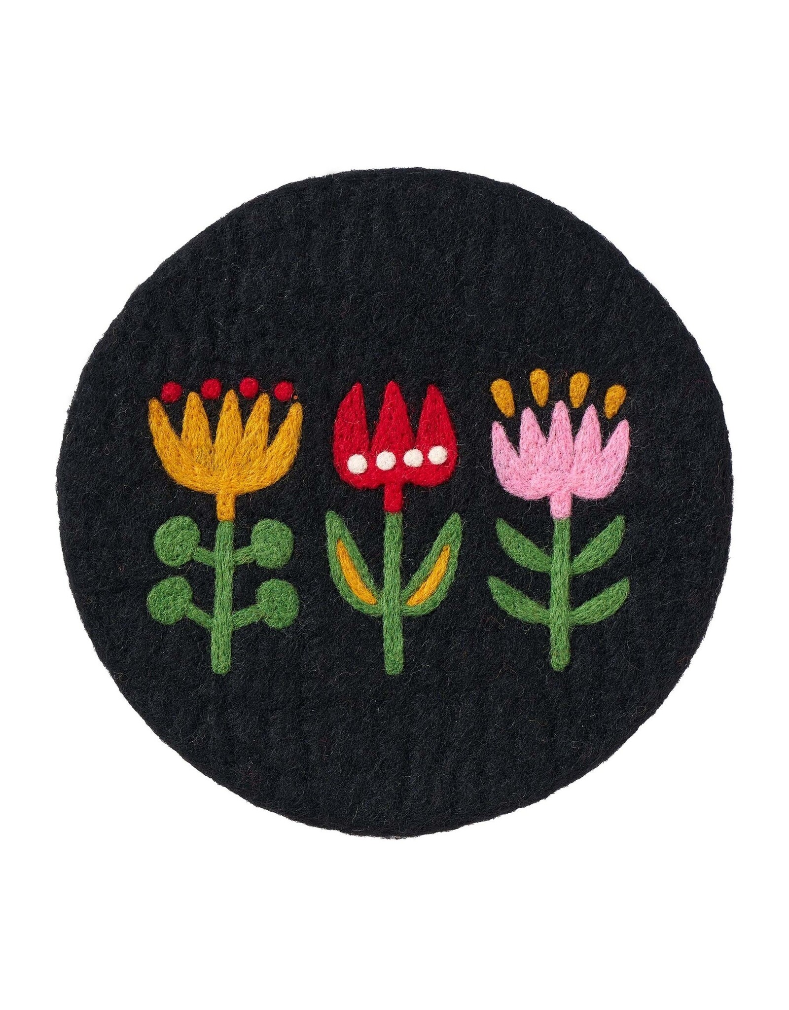 Tulips Felted Wool Trivet